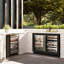 ZLINE Edition 24" Touchstone Fridge w/ DuraSnow Glass Door & Gold Handle-1998559270