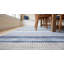 Tapis bleu moderne en laine noué à la main à motif géométrique Pixelation-1950209176
