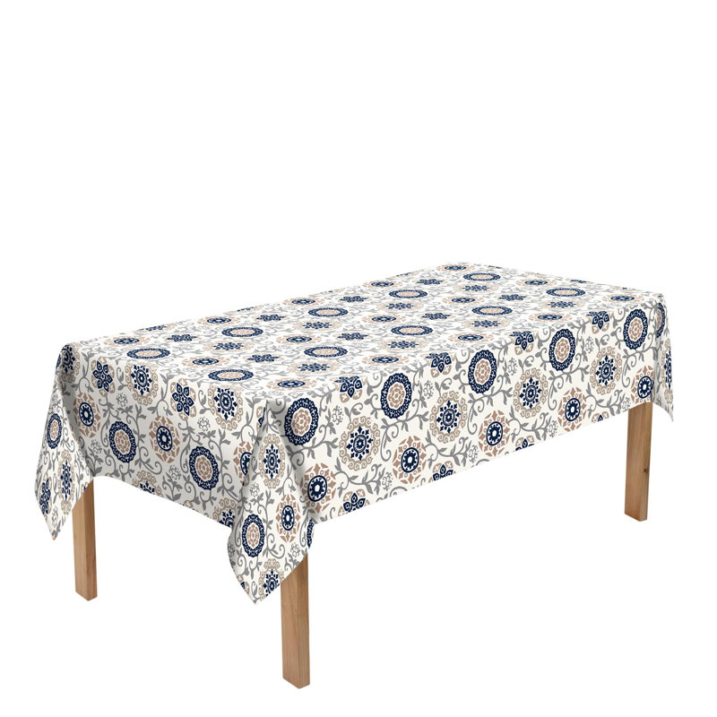 Charif Geometric Shapes Water Repellent Tablecloth, 150cm W x 215cm L