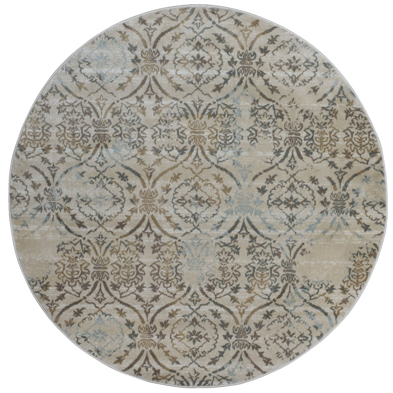 Tapis beige Green Bay, Rond 7 pi 10 po