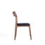 Chaise d'appoint de salle à manger rembourrée en cuir de frêne Moderno