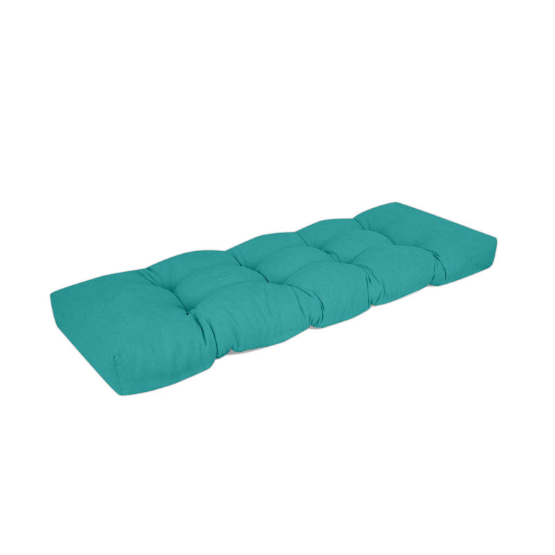 Bench Cushion, Non-Slip Tufted Bench Cushion, 48" x 18", Green