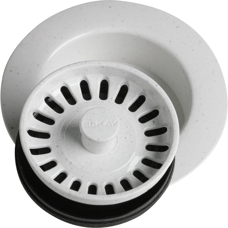 Disposer Flange 3.5" Pop-Up Kitchen Sink Drain, White