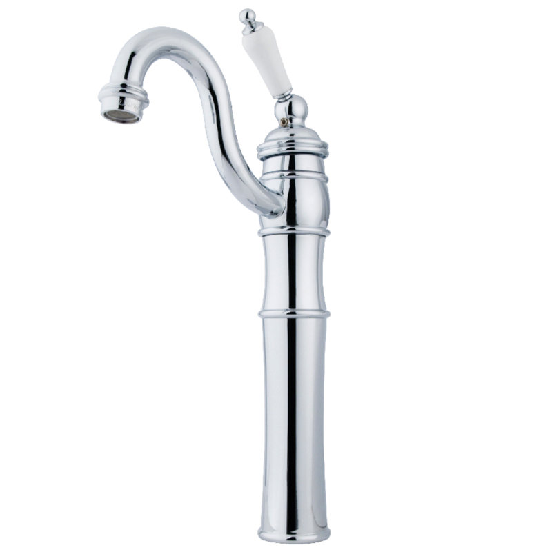 Robinet pour vasque à poignée simple 1 trou Kingston Brass Victorian, Chrome poli