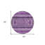 Tapis rond lavable intérieur / extérieur 8 pi Southwestern