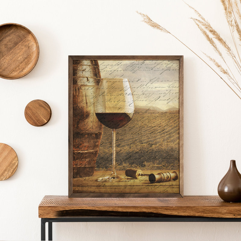 Impression de tonneau de vin Script, H 20 po x l 16 po