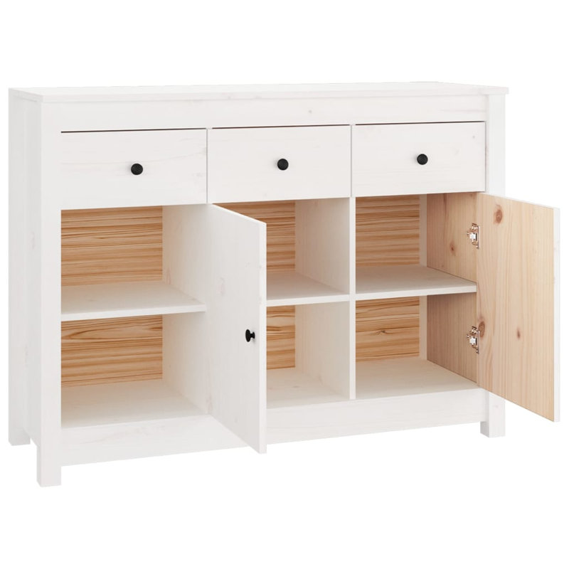 Kitsy 100cm Solid Wood Sideboard, White