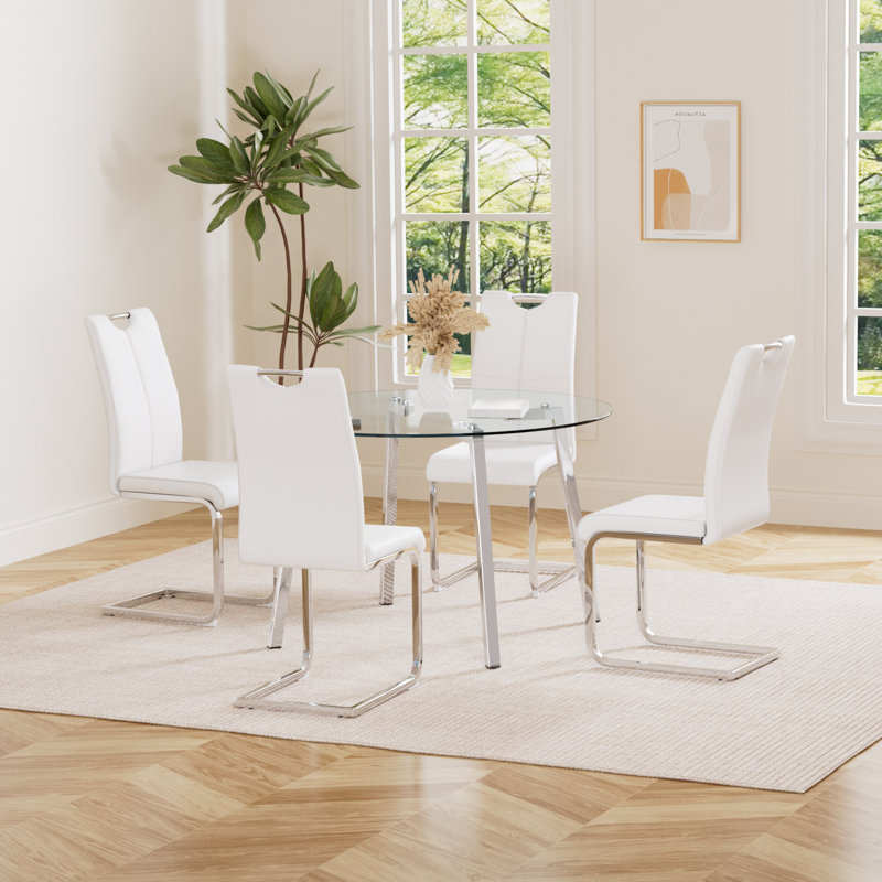 Ensemble de salle à manger Koleen, Blanc