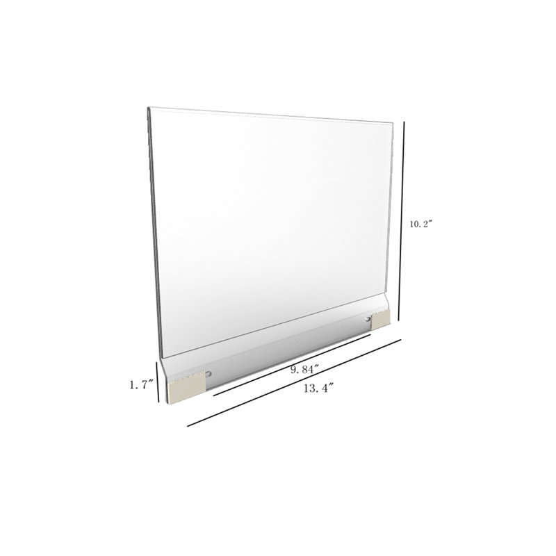 Fixturedisplays® 13 X 8" Clear Acrylic Frame, Lucite Sign Holder Ghost Plaxiglass Detachable Header 16800