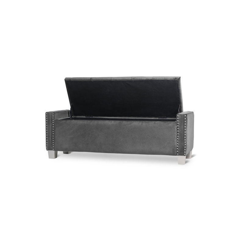 Banc de rangement, gris