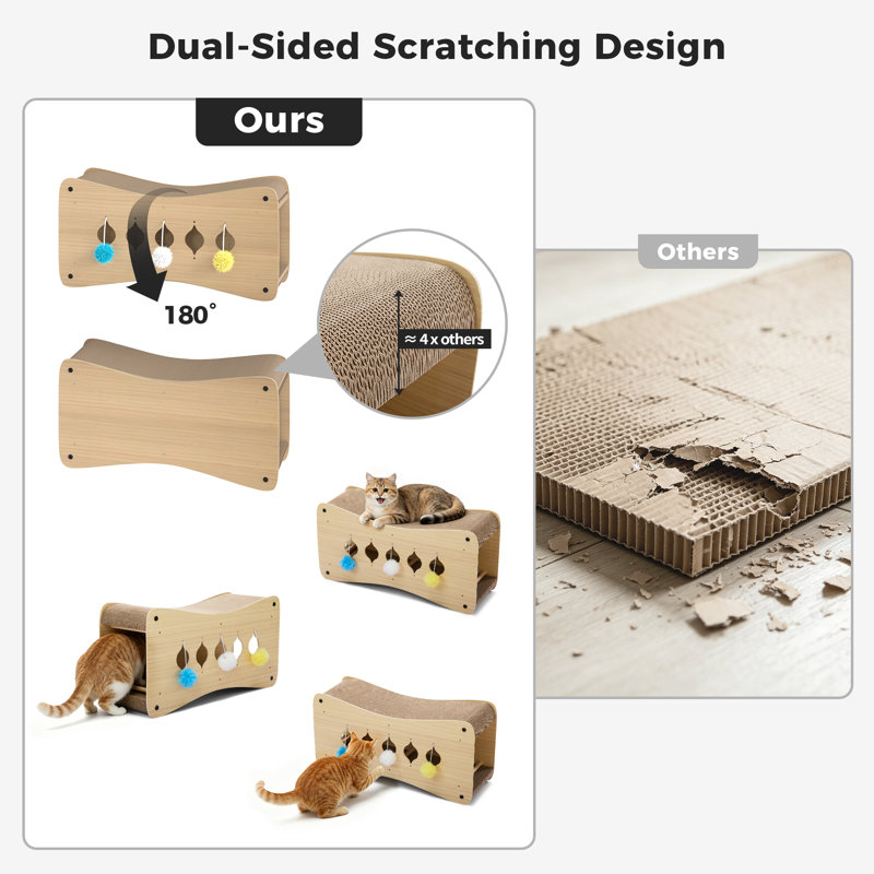 Cat Scratcher Tunnel with Interactive Balls