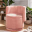 Fauteuil pivotant à 360 degrés avec espace de rangement, convenant à la chambre à coucher et au salon (rose)-684719906