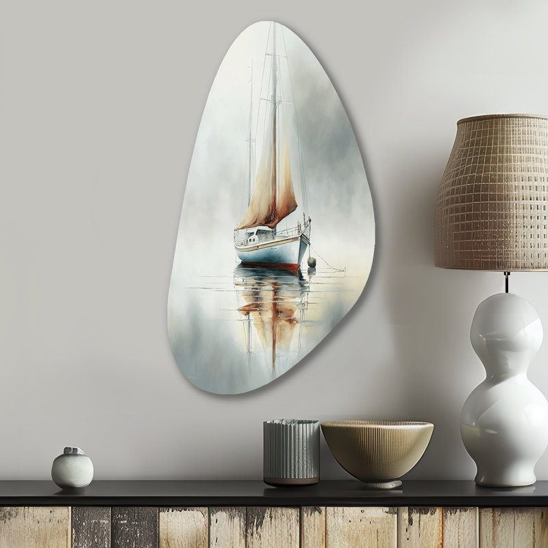 Amanti - Décoration murale irrégulière en métal Coastal Boat Fall, H 31 po x l 17 po x P 1 po