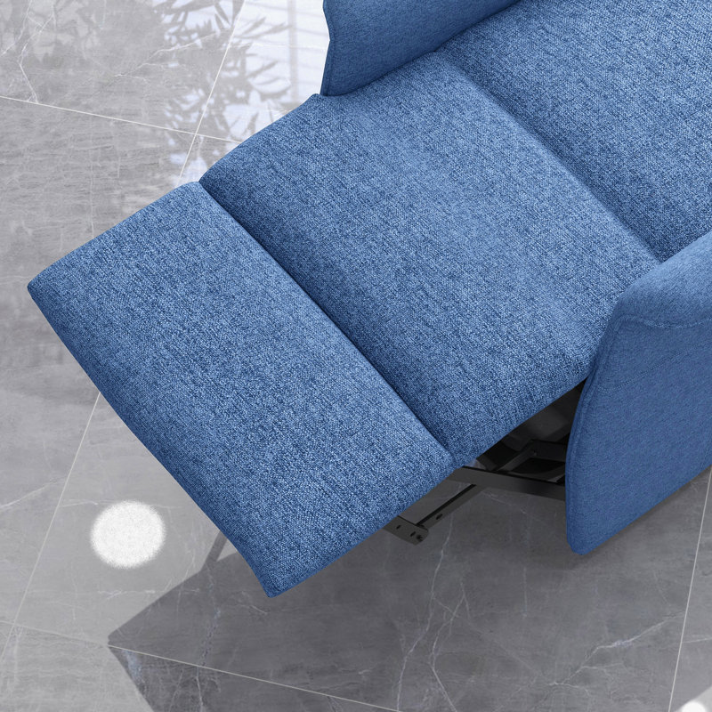 Forester Lift Assist Power Recliner, Light Blue Polyester