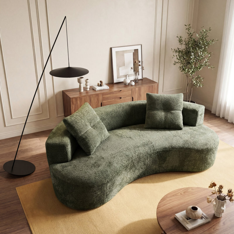 Canapé 79,5 po à 3 places avec 2 coussins, sans os, convient aux petits espaces et aux chambres à coucher, dans une boîte, souple et confortable, idéal pour les lofts, sièges