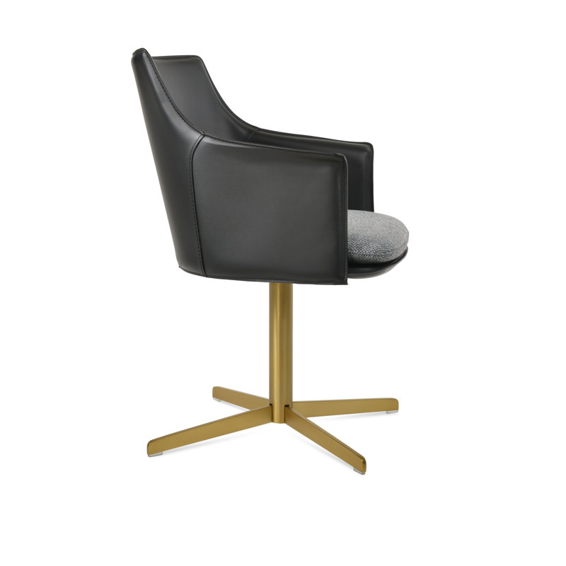 Fauteuil Briancon, Brass, Black
