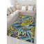 Tapis lavable décoratif bleu et vert-730004376