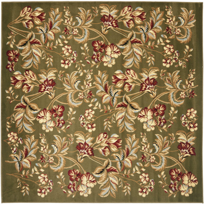 Carolane Performance Floral Rug, Square 8'