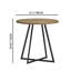 Table de salle à manger ronde 31,5 po pour petite cuisine, table ronde moderne sur pied central avec pattes en métal et plateau aspect bois, table de petit-déjeuner peu encombrante pour 2 à 4 personnes, appartements et coins douillets