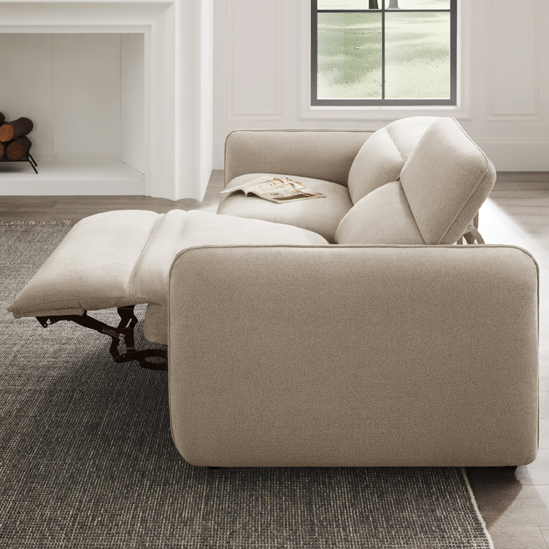 Fauteuil inclinable rembourré Bayne, Chenille élite sable