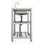 Belfry Kitchen Bevilacqua 500mm W Double Bowl Stainless Steel Freestanding Kitchen Sink with 2 Faucet Holes
