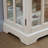 Curio Display Cabinet,Antique Display Cabinet With Glass Doors Adjustable Shelves For Collectibles Four Door Design Vintage Showcase For Home Or Office Antique Display Case E26 Bulb Included  WHI-351211417