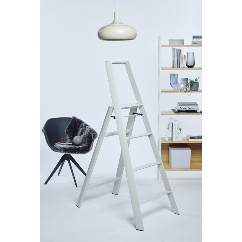 Marchepied 5,5 po à 4 marches en aluminium, Gris cristal