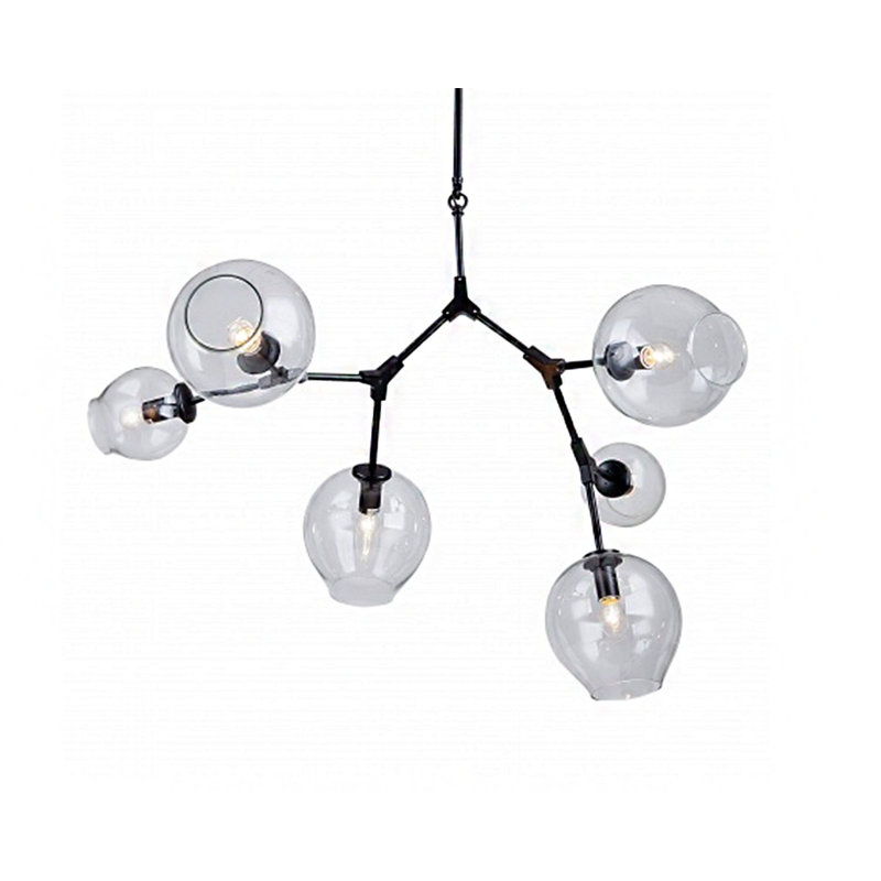 Newcomb 6 - Light Modern Linear Chandelier , Black
