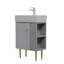  Base de meuble-lavabo seulement, tablette ouverte à droite, gris mat GF-24V06-21MGR