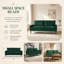 Canapé en velours 70 po Aura Modernist avec accoudoirs classiques, support à ressorts ensachés et pieds en bois chaud-132917304