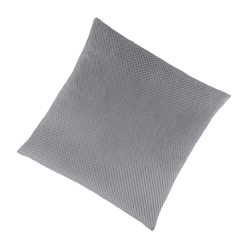 Luky Accent Pillow, 18 Inch, Diamond Pattern, Polyester Insert, Silver