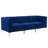 Lynn 91.5" Velvet Tuxedo Arm Modular Sofa with Reversible Cushions-1671516279
