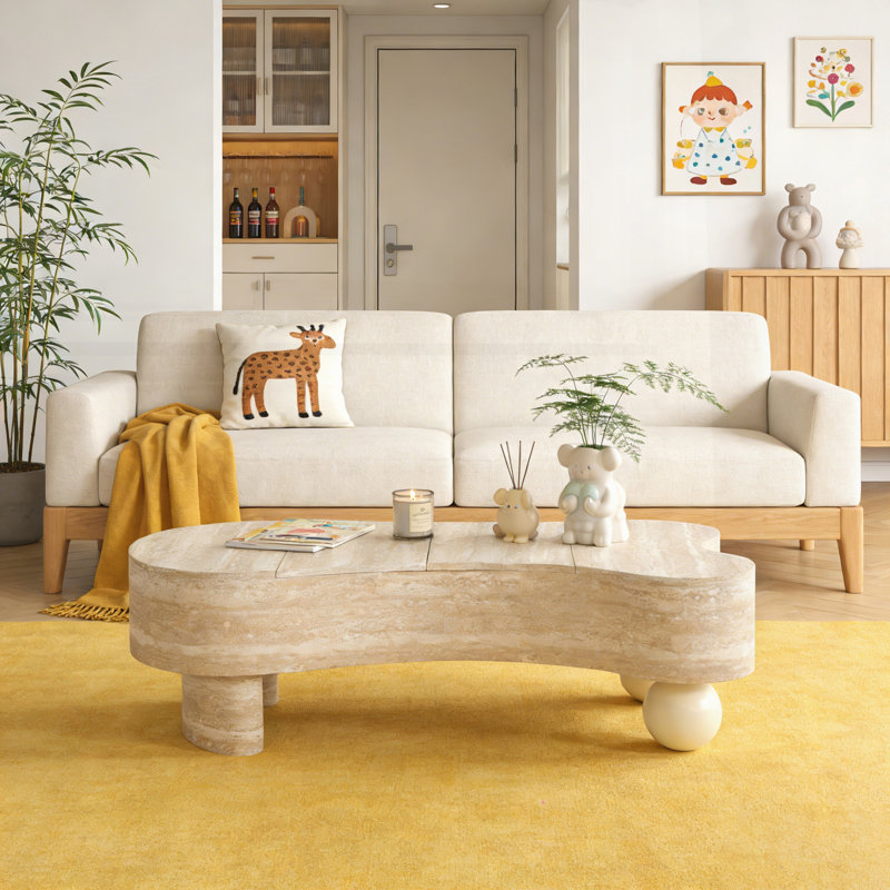 Dulce irrégulier avec couvercle rabattable, rangement dissimulé et design moderne élégant pour les petits espaces