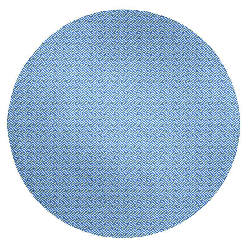 Chenille Striped Indoor Rug, Round 5'