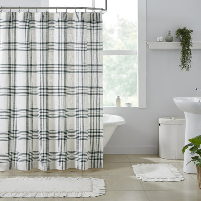 Cohin Cotton Plaid Shower Curtain