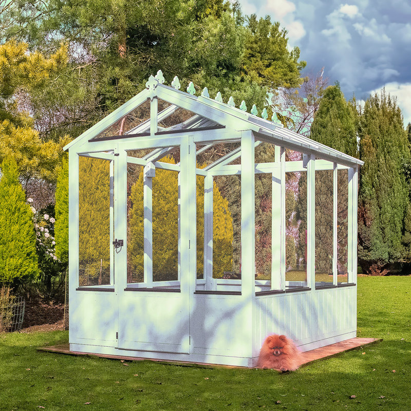 Holkham 8 ft x 6 ft Greenhouse, Green