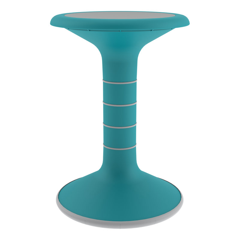 Teal Adjustable Height Active Motion Stool with Padded Seat