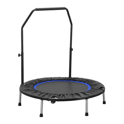 Trampoline d'intérieur de remise en forme pliable avec guidon 41,3 po x 41,3 po GDY