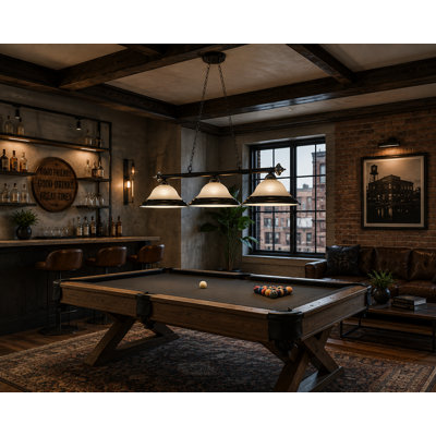 Luminaire suspendu 3 lumières pour table de billard Cobbutown par RAM Game Room