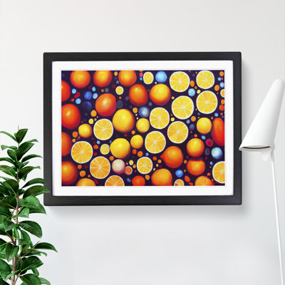 Sliced Oranges Fruit - Framed Print