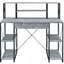Bureau avec tablettes ouvertes et huche-543870849
