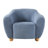  Contemporary Bouclé Upholstered Lounge Chair With EZ Assembly Wood Legs-893417671