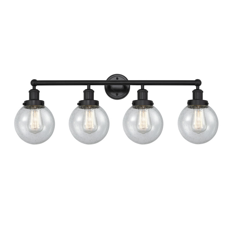 Alphonsa 4 - Light Dimmable Vanity Light, Black, Matte Black