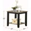 Table de bout simple en bois d'hévéa