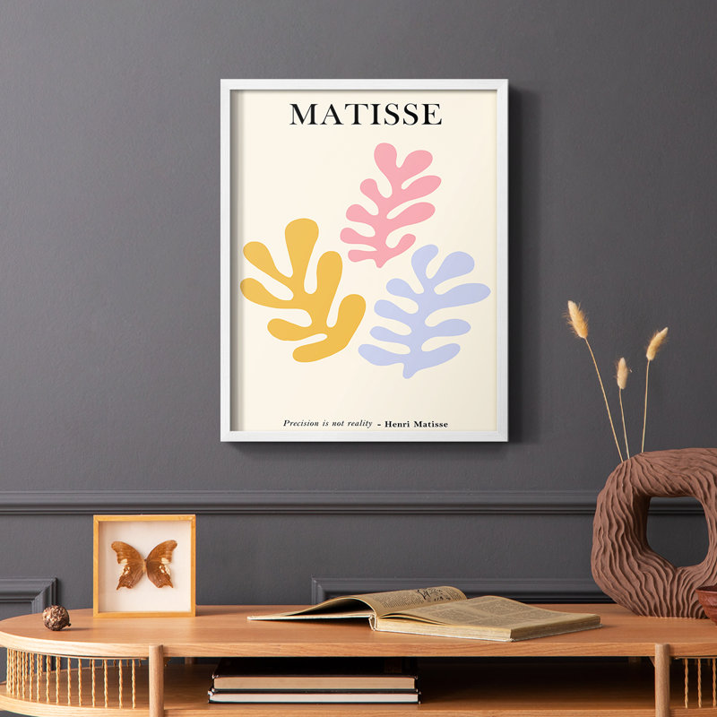 Matisse CDL XXXIV, reproduction encadrée - bois massif, Cadre simple blanc, H 14 po x l 11 po