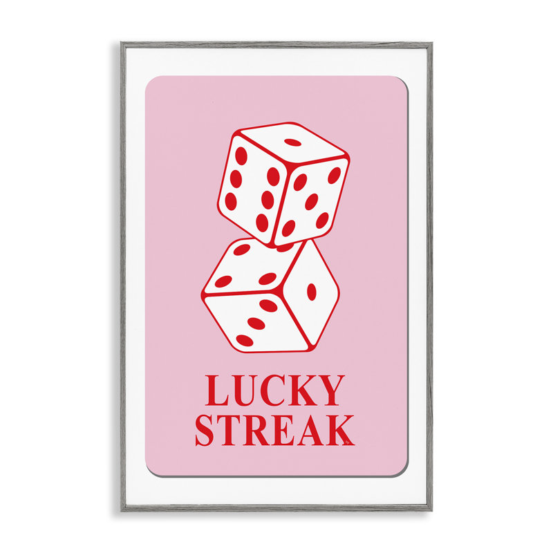 «Lucky Streak Dice», art de la giclée encadrée par Martina Pavlova, Estampe numérique Farmhouse, H 30 po x l 20 po