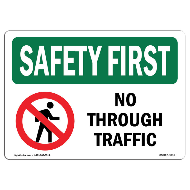 Panneau de signalisation en aluminium No x 12 x 18, H 18 po x l 24 po x P 0,1 po