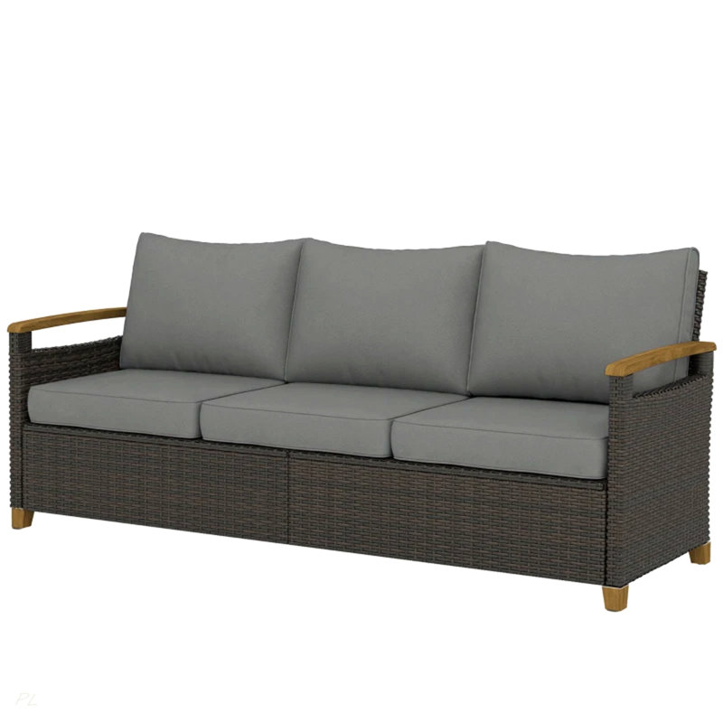 Canapé Comfort, canapé d'extérieur en osier, canapé à assise profonde