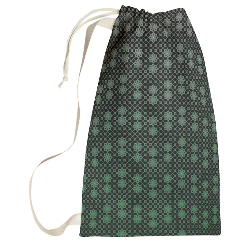 Sac à linge en treillis, Petit (H 64 po x l 20 po x P 1,5 po), Vert/gris