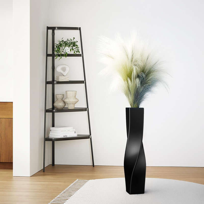 Vase de plancher torsadé géométrique, 27.6"
